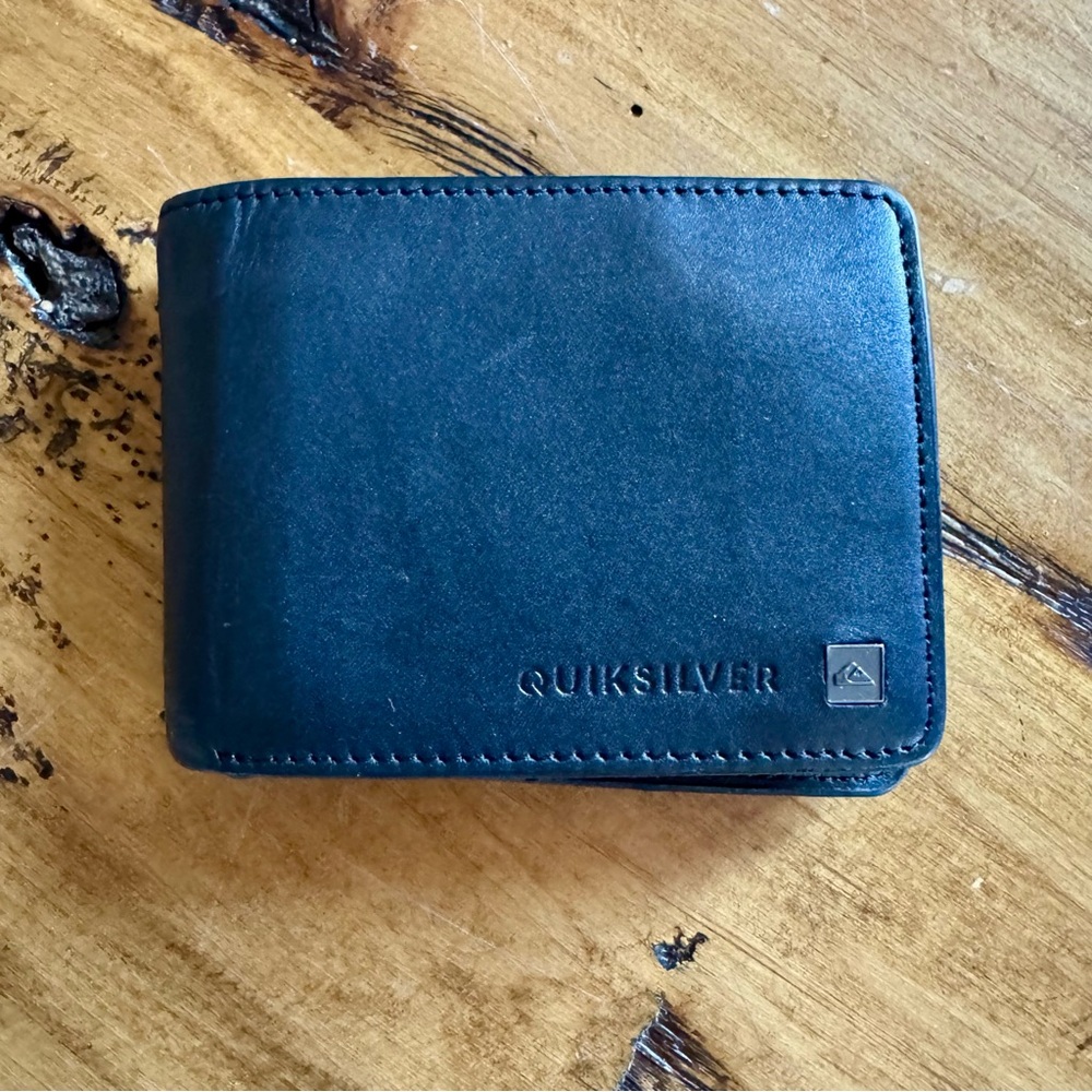 Quiksilver Black Leather Mens Wallet